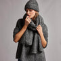 Wool Blend Sherpa Scarf in Anthracite | James Perse Los Angeles