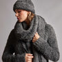 Wool Blend Sherpa Scarf in Anthracite | James Perse Los Angeles