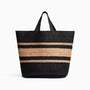 Playa Striped Large Hemp Tote In Black/Natural | James Perse Los Angeles