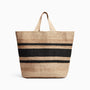 Playa Striped Large Hemp Tote In Natural/Black | James Perse Los Angeles