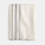 Sarti Cashmere Striped Scarf In Ivory/Flannel | James Perse Los Angeles