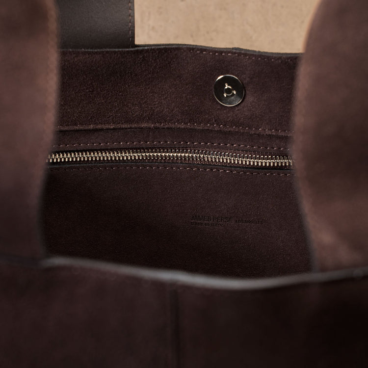 Suede Large Tote in Cafe | James Perse Los Angeles