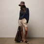 Suede Large Tote in Cafe | James Perse Los Angeles / Womens