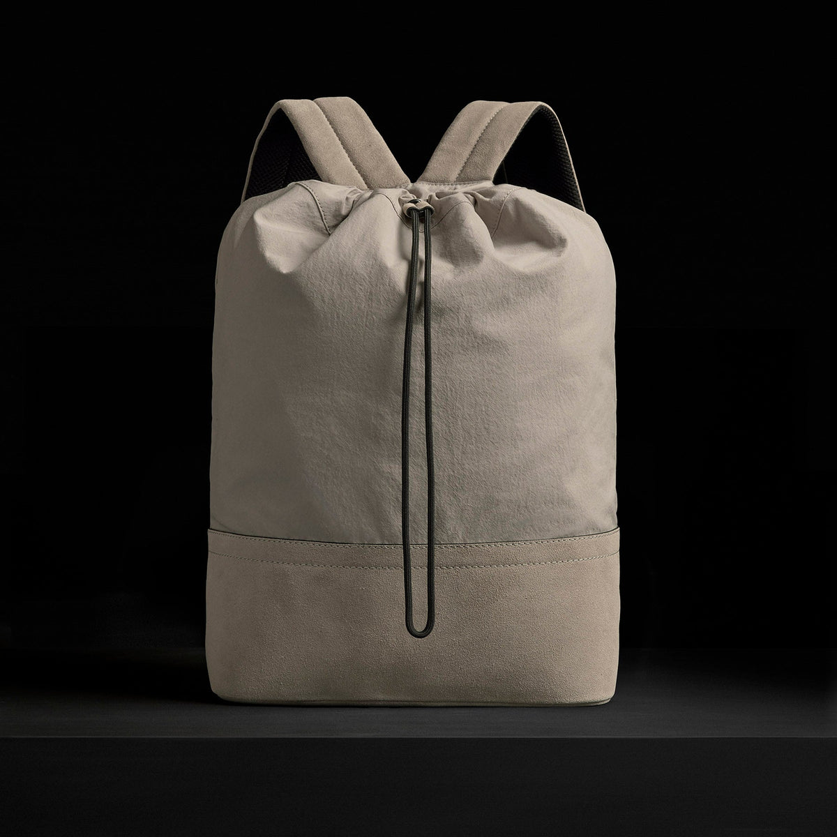 LA Drawstring Bucket Backpack in Sand | James Perse Los Angeles