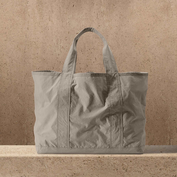 Small Matte Nylon Tote in New Sand | James Perse Los Angeles