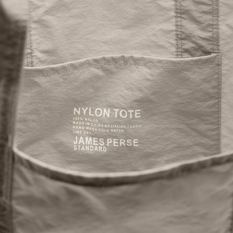 Small Matte Nylon Tote in New Sand | James Perse Los Angeles