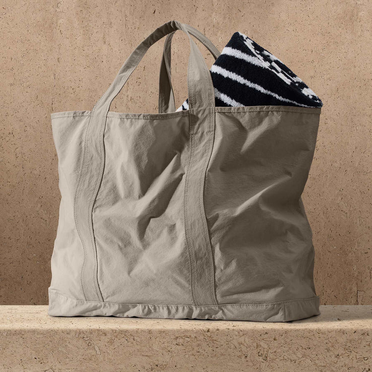 Large Matte Nylon Tote in New Sand | James Perse Los Angeles