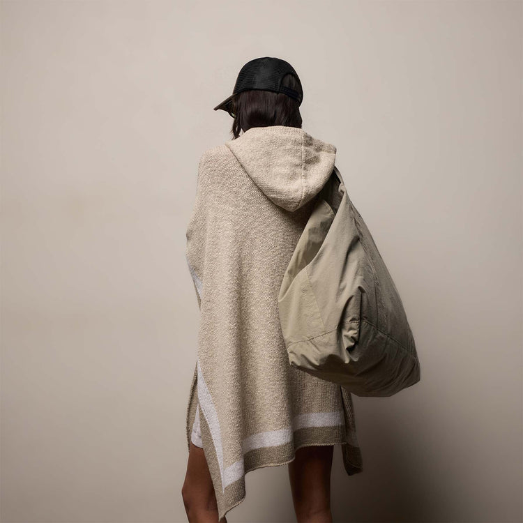 Large Matte Nylon Tote in New Sand | James Perse Los Angeles