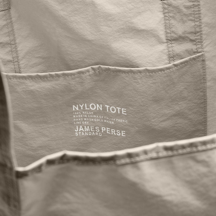 Large Matte Nylon Tote in New Sand | James Perse Los Angeles