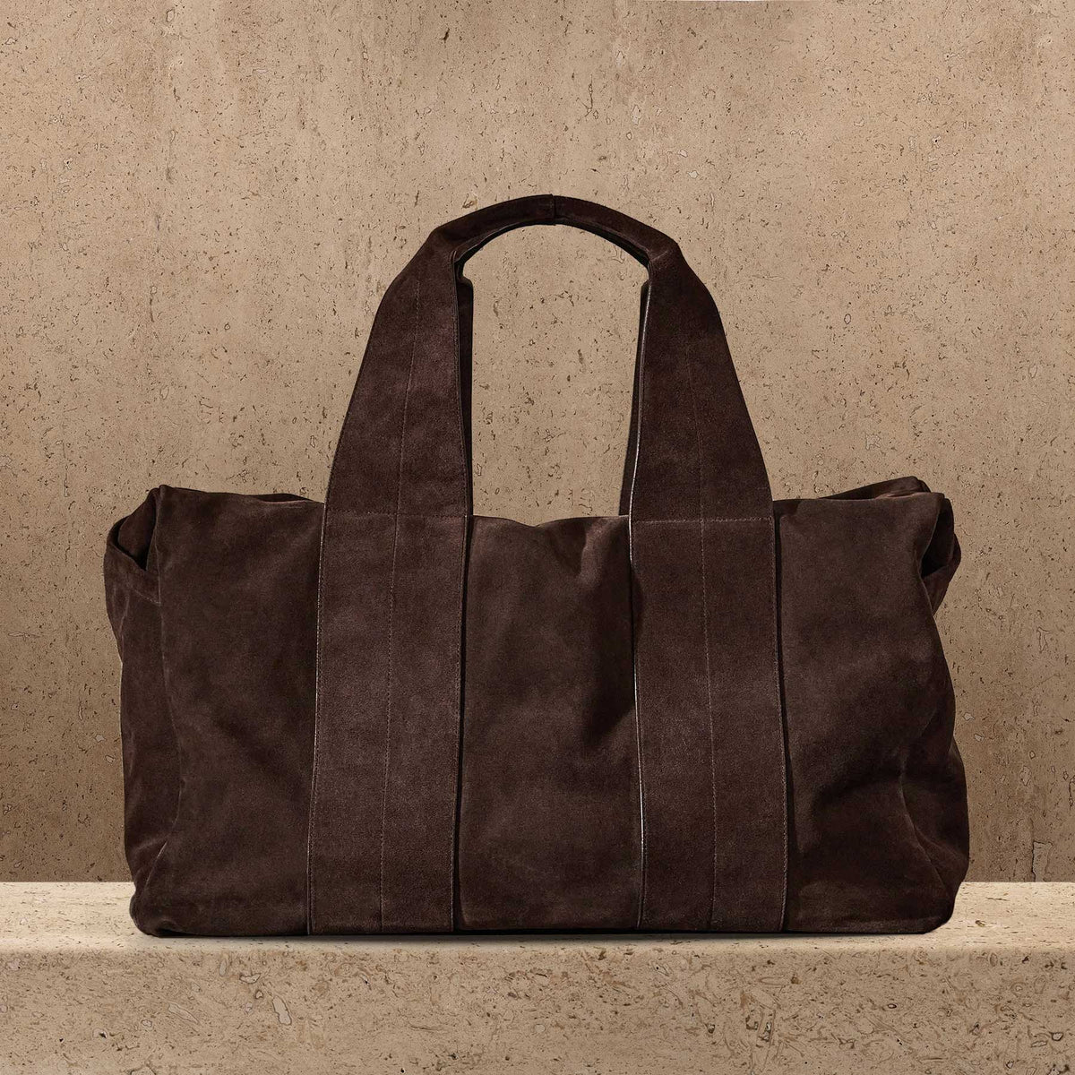 Suede Montecito Weekend Bag in Cafe | James Perse Los Angeles