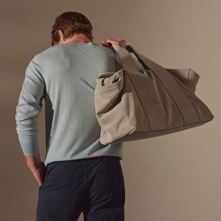 Montecito Suede Weekend Bag in Earth | James Perse Los Angeles