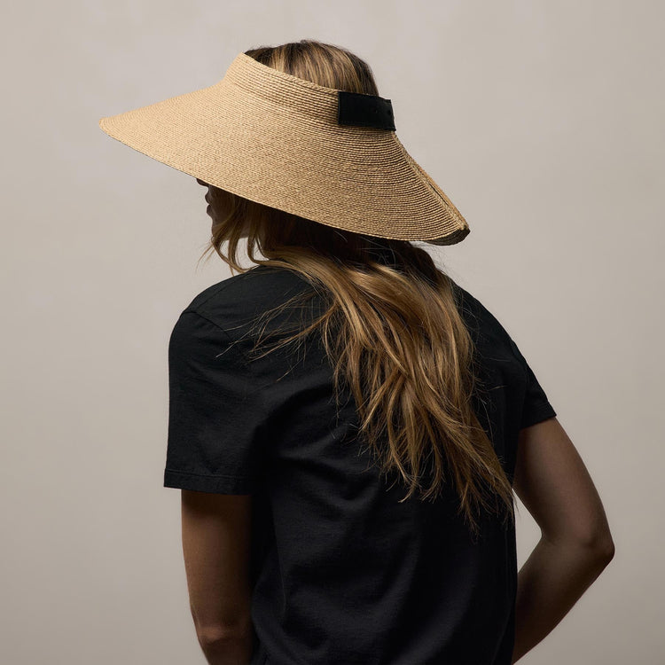 Janessa Leone Birdie Visor in Natural | James Perse Los Angeles