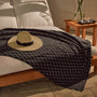 Checkered Beach Towel in Slate/Raccoon Grey
