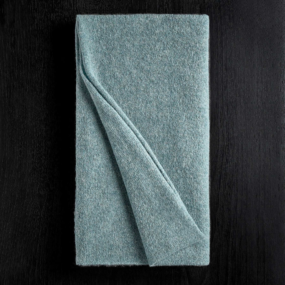 Cashmere Side Stripe Scarf in Aqua | James Perse Los Angeles