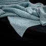 Cashmere Side Stripe Scarf in Aqua | James Perse Los Angeles