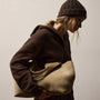 Lightweight Textured Cashmere Beanie in Bark | James Perse Los Angeles / Womens