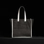 Raffia Tote in Black Sea | James Perse Los Angeles
