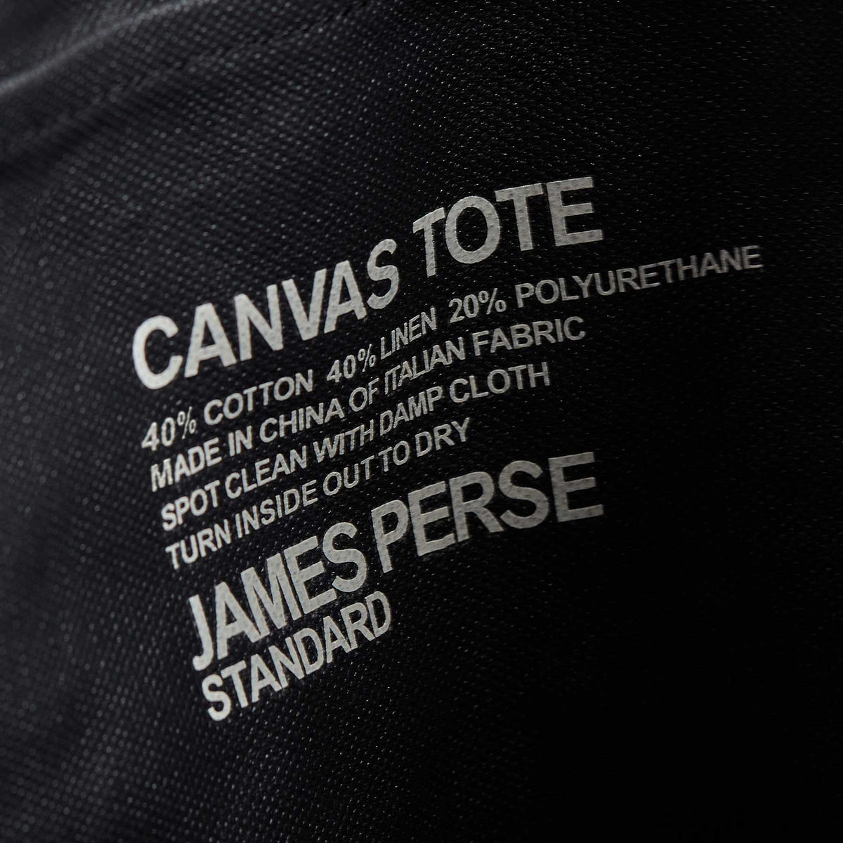 Small Canvas Tote In Asphalt | James Perse Los Angeles
