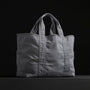 Small Canvas Tote in Silver | James Perse Los Angeles