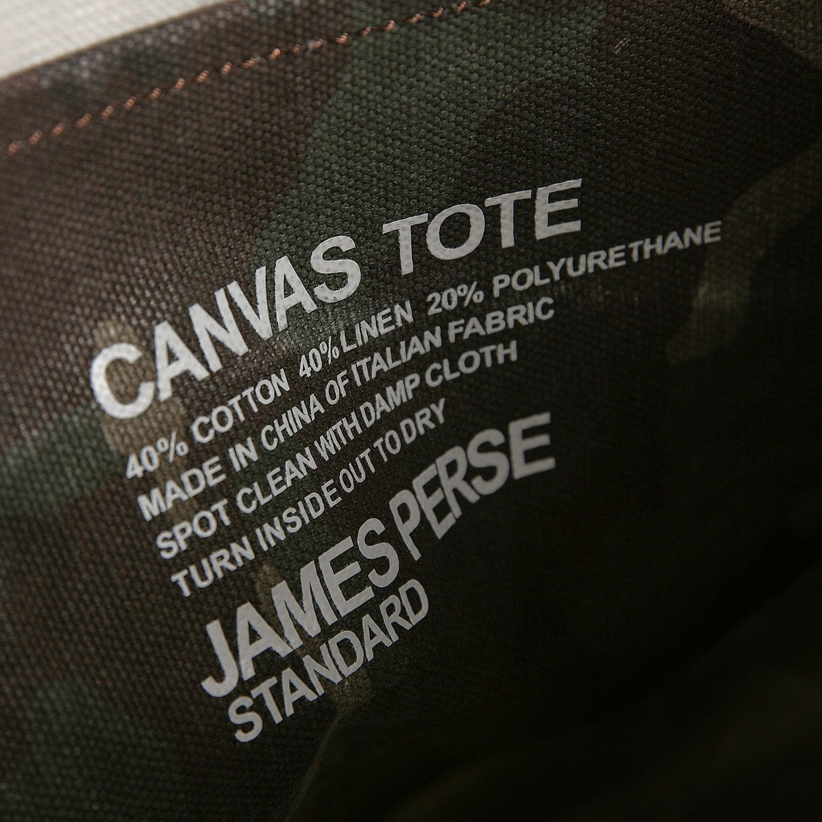 Small Canvas Tote in Terrain Camo | James Perse Los Angeles