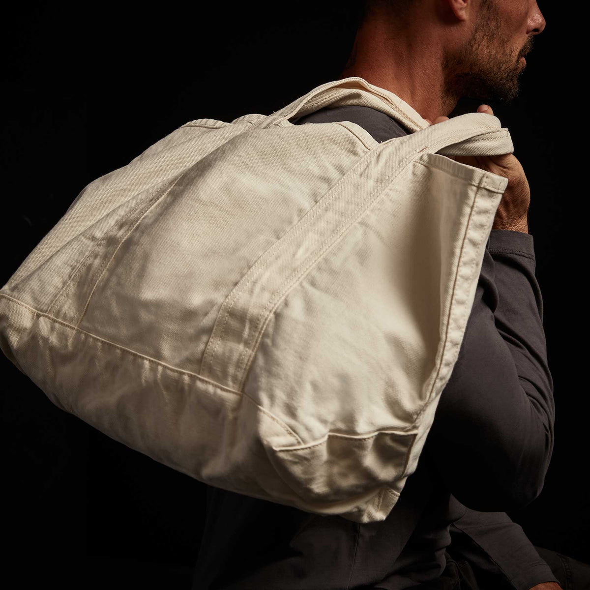 Small Canvas Tote - White | James Perse Los Angeles