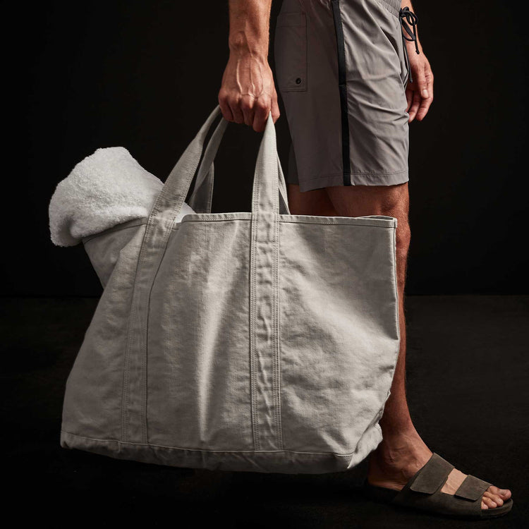 Large Canvas Tote In Arctic | James Perse Los Angeles