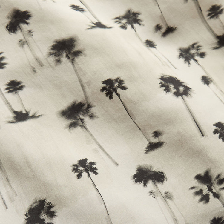 Printed Washed Silk Scarf - Allover Palm Print