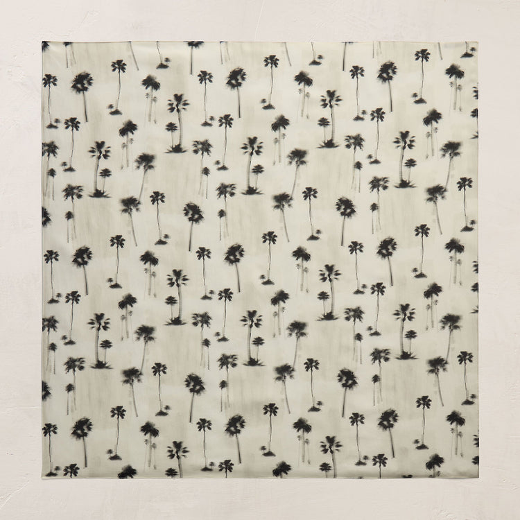 Printed Washed Silk Scarf - Allover Palm Print