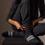 Short Cashmere Sock in Coal/Heather Grey | James Perse Los Angeles / Womens