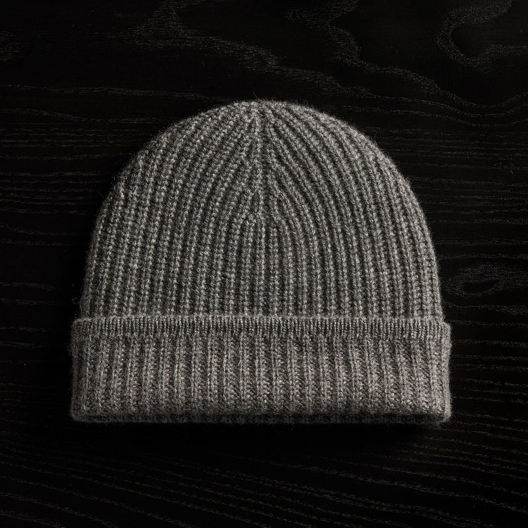 Thermal Cashmere Beanie - Grey Felt | James Perse Los Angeles