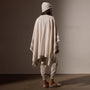 Recycled Cashmere Striped Poncho in Pearl | James Perse Los Angeles / Womens