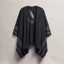 Cashmere Grateful Dead Poncho in Coal/Flannel/Heather Grey | James Perse Los Angeles