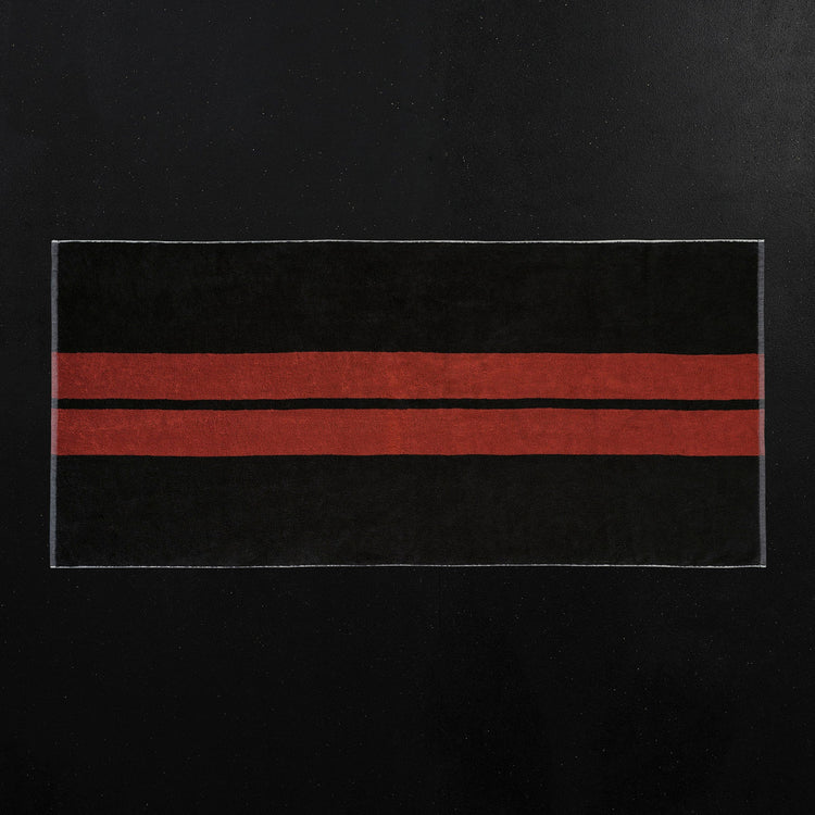double stripe beach towel black sunstone atd0181 | James Perse Los Angeles 