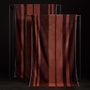 Wide Stripe Beach Towel In Plum/Paprika | James Perse Los Angeles