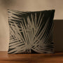 Jacuqard Palm Pillow - 26X26 in Black/ Natural | James Perse Los Angeles