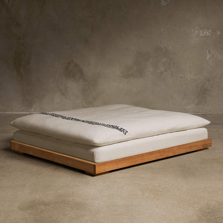 Teak Dog Bed in Teak | James Perse Los Angeles