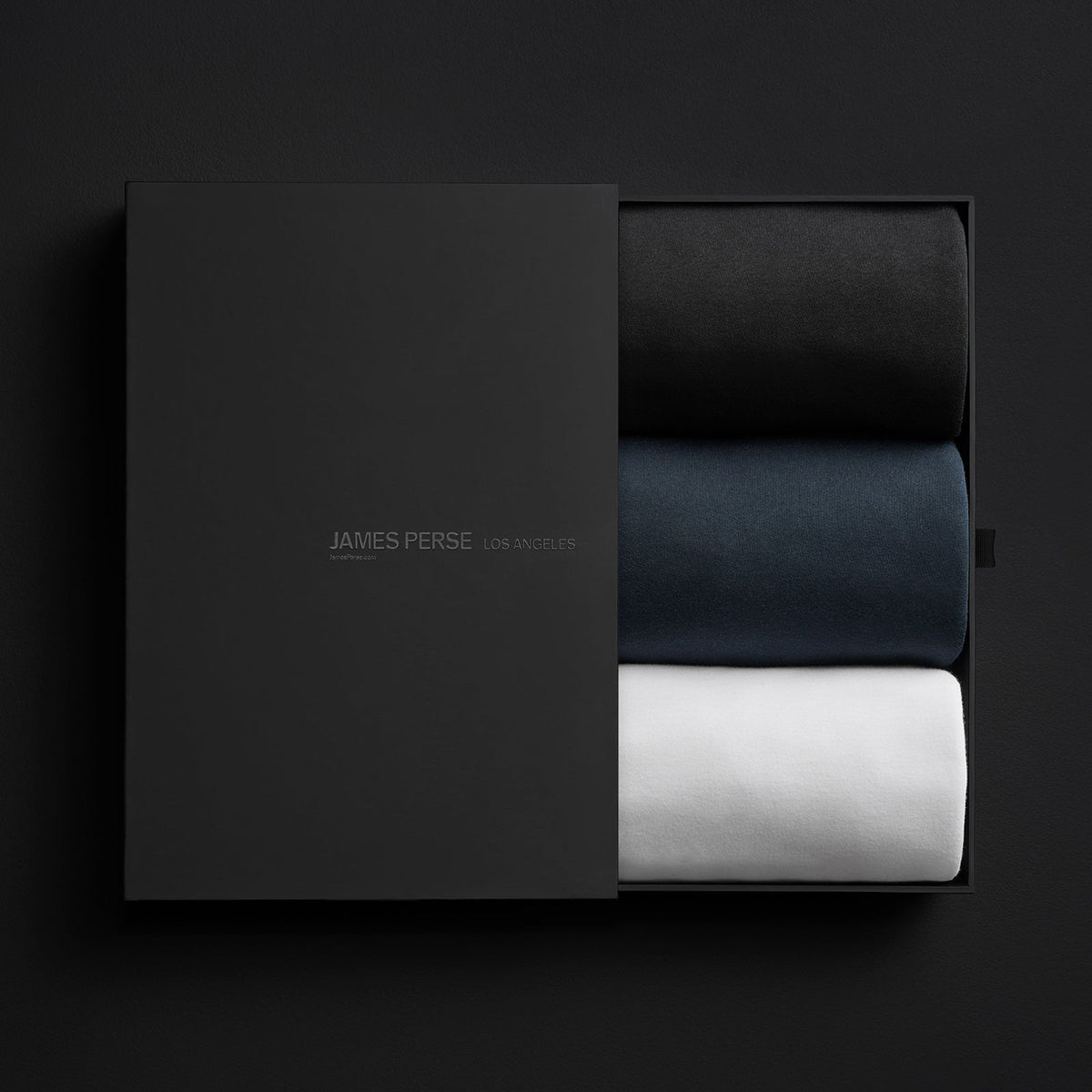 Men's Luxe Lotus Jersey Gift Set In Black/White/French Navy | James Perse Los Angeles