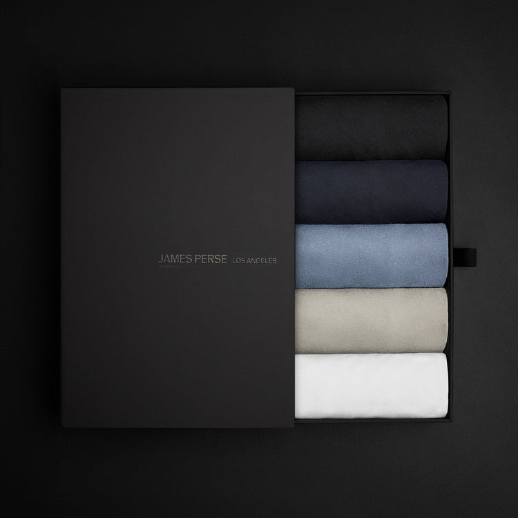 Men's Classic Tee Shirt Gift Set In Black/White/Deep/Ocean Pigment/Concrete Pigment | James Perse Los Angeles