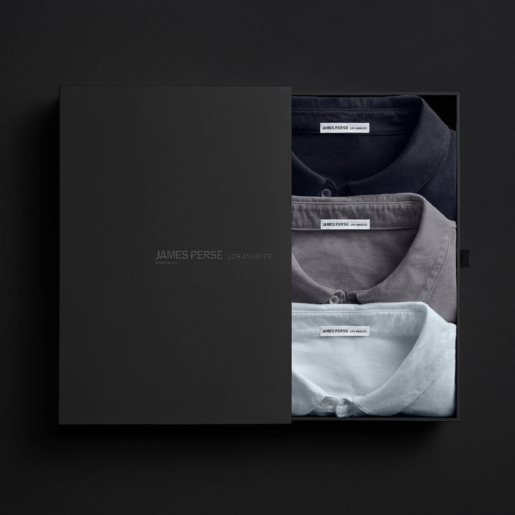 Men's Classic Polo Gift Set in Deep/Cavalry Pigment/Memory Pigment | James Perse Los Angeles