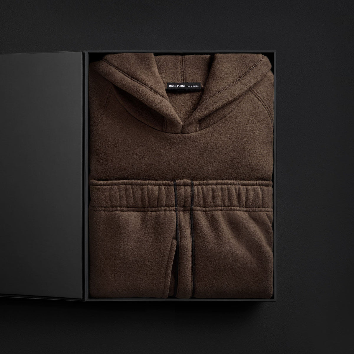 Men's Cozy Fleece Zip Hoodie & Cozy Sweat Pant With Piping Gift Set In Porcupine | James Perse Los Angeles