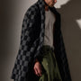 Checkerboard Cashmere Blanket in Black/Grey | James Perse Los Angeles