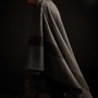 Brushed Cashmere Wool Surplus Blanket in Charcoal/Marsh | James Perse Los Angeles