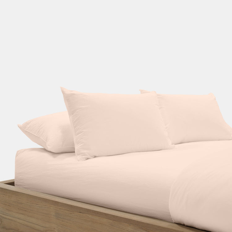 Set Of 2 Percale Pillow Shams In Blush | James Perse Los Angeles