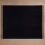 Double Sided Woven Cash Blanket  in Black/Kona | James Perse Los Angeles