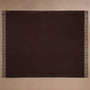 Double Sided Woven Cash Blanket  in Black/Kona | James Perse Los Angeles