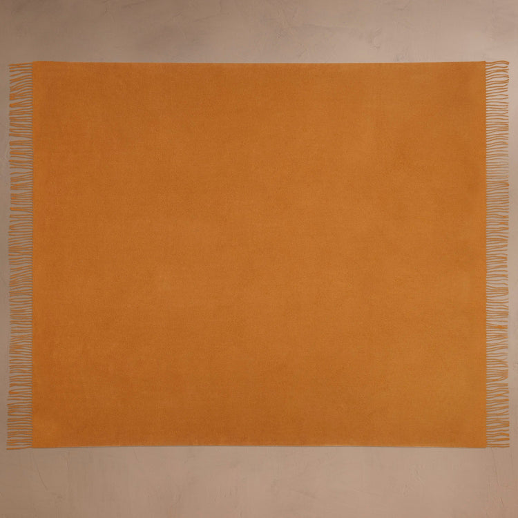 Double Sided Woven Cash Blanket  in Rust/Ivory | James Perse Los Angeles