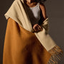 Double Sided Woven Cash Blanket  in Rust/Ivory | James Perse Los Angeles