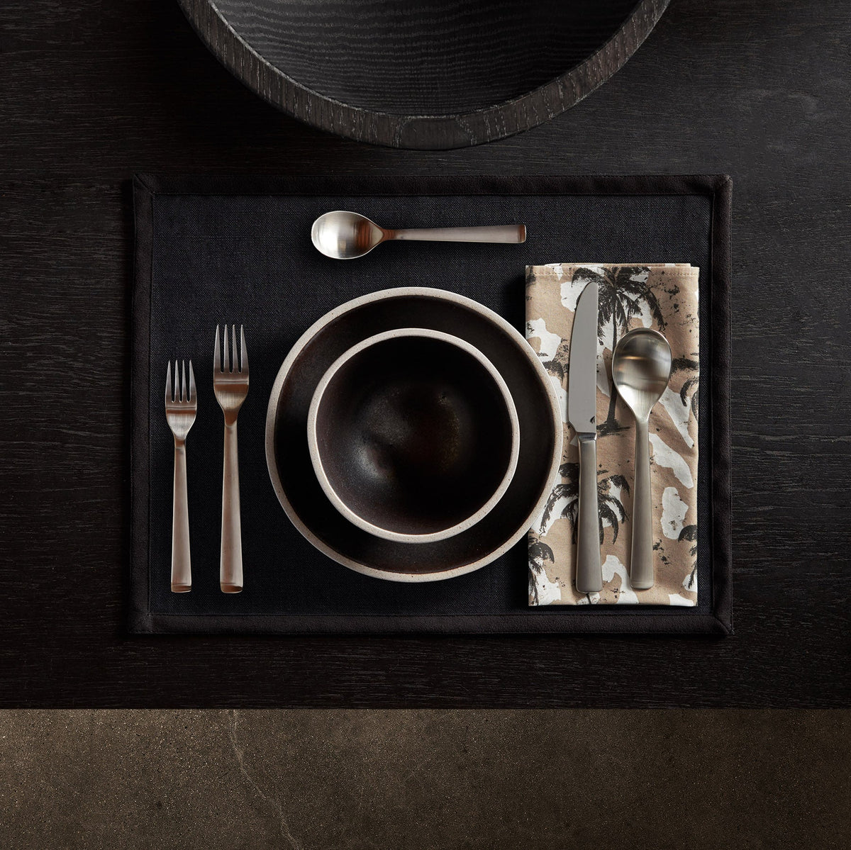 Camo Palm Print Table Napkin in Desert | James Perse Los Angeles