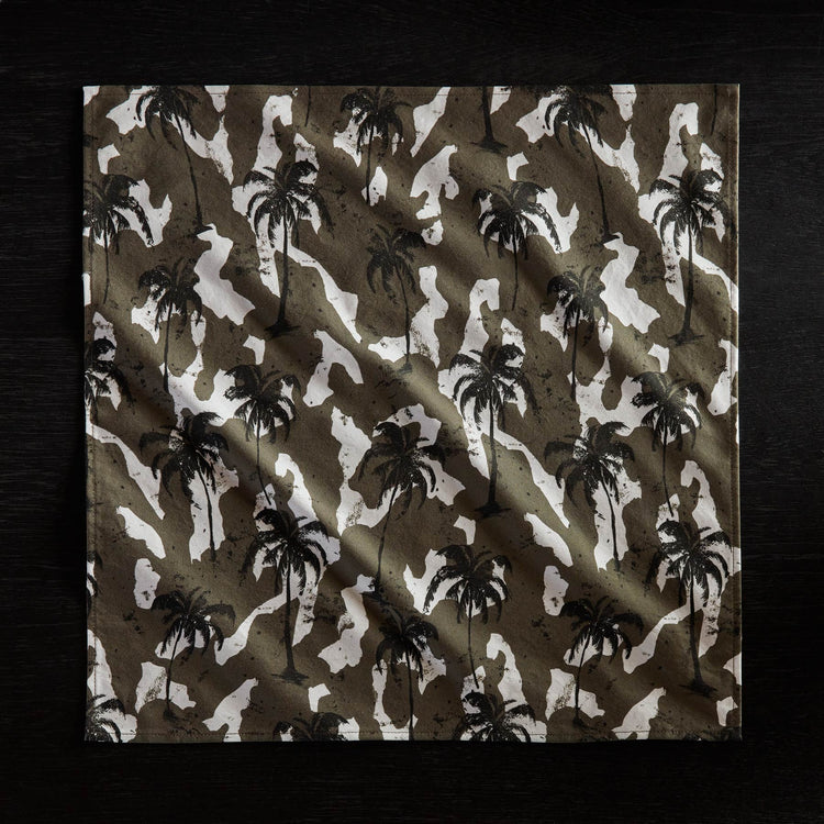 Camo Palm Print Table Napkin - Jungle | James Perse Los Angeles
