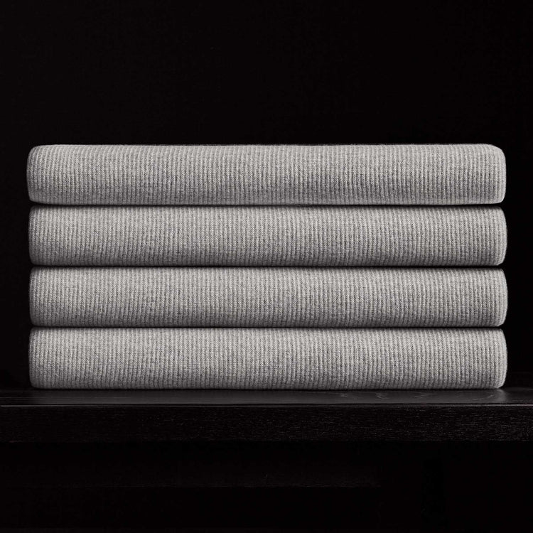 Cashmere Waffle Blanket In Heather Grey | James Perse Los Angeles